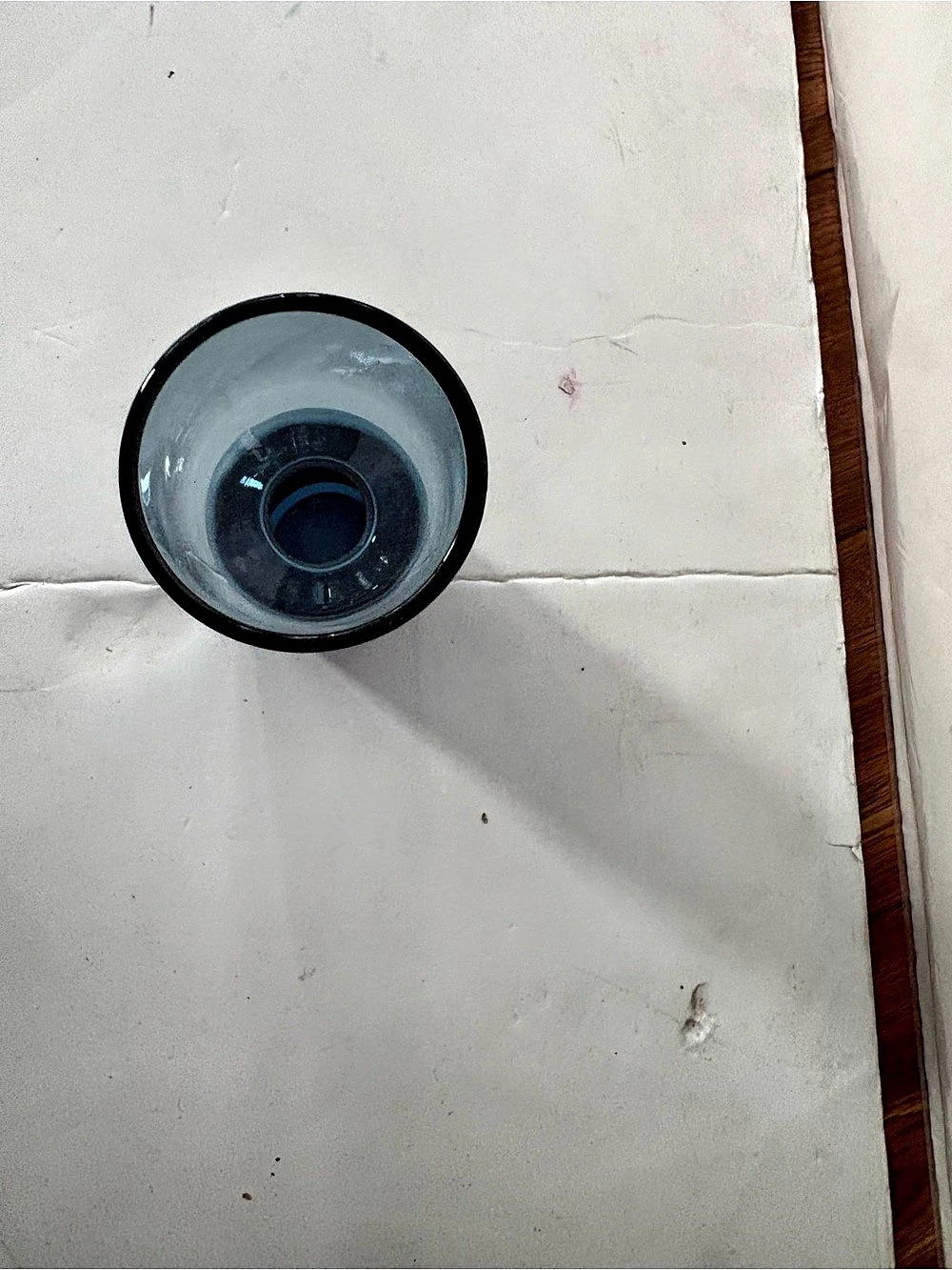Blue Glass Hourglass Vase - Picture 4 of 6